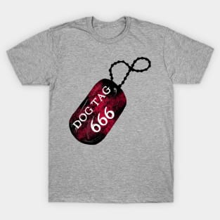 666 Dog Satanic Tag T-Shirt